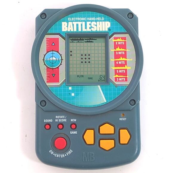 Vintage 1995 Battleship Milton Bradley Electronic Handheld Game Hasbro Tested - Picture 1 of 3